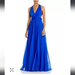 Aidan Mattox Cutout Silk Dress